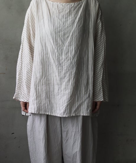 cavane キャヴァネ / Tunic long-sleeve Linen100シャツ / ca-26086