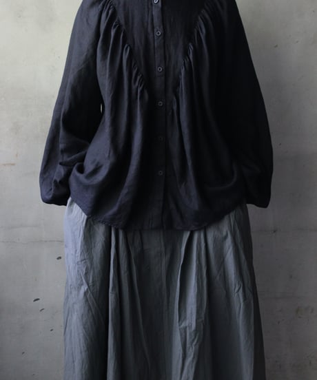cavane キャヴァネ / Collarless raglan linen100 blouseブラウス / ca-25132