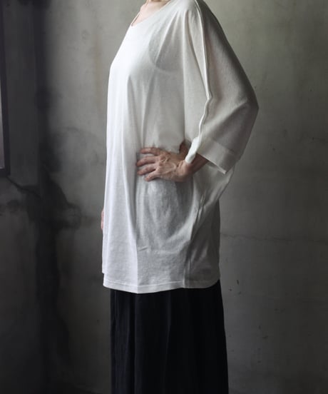 cavane キャヴァネ / Round-Neck dolman Tシャツ / ca-24110A