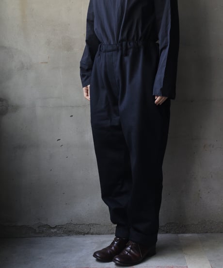 klauseクロイゼ / Loose Fitting Tapered Trousers Wool & Cashmere/ kla-23027