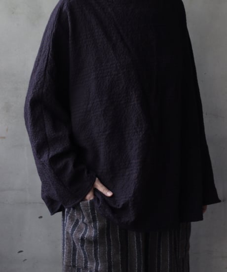 cavane キャヴァネ / Tunic long-sleeve Cotton&Woolシャツ / ca-25153