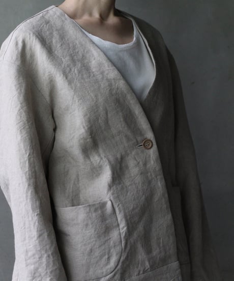 der antagonist デ アンタゴニスト / V Jacket Linen100ジャケット/ J50BLEC25