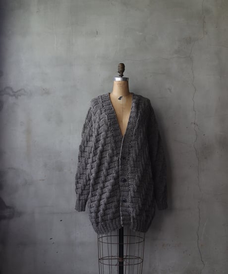 BIEK VERSTAPPEN / HAND KNITTED CARDIGAN手編みニット / Bie-24025(KNH-big)