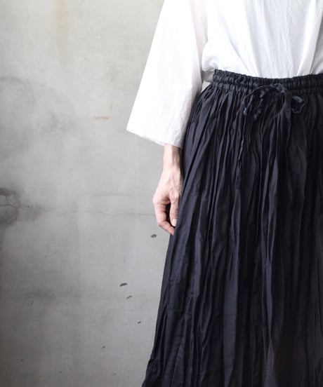 cavane キャヴァネ / Gatehered Petti Skirt Silk&Cotton100スカート/ca-25138