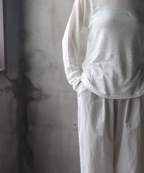 cavane キャヴァネ / Linen Crew-Neck long sleeveT  / ca-24112B