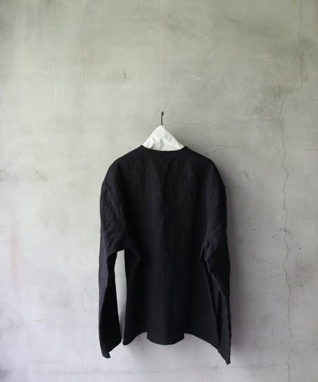 klauseクロイゼ / Sun-dried Linen C.S Slit Neck Shirtシャツ/ kla-25014