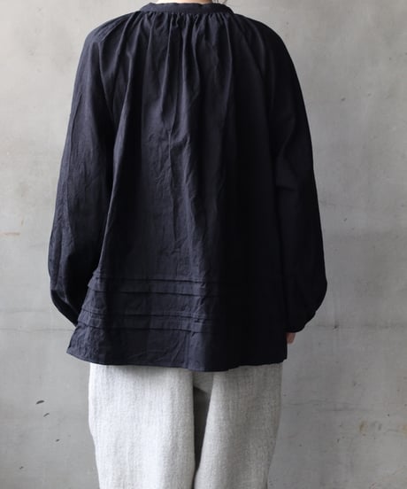 cavane キャヴァネ / Raglan puff-sleeve blouse Jacquardブラウス / ca-26022