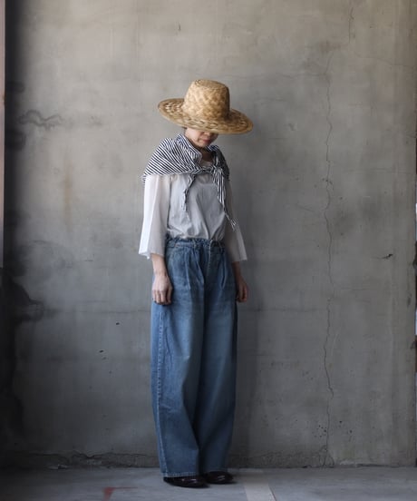 Dulcamaraドゥルカマラ / デニムシンプル2タックサイドPT UNISEX / dl-26008(D126-P553)