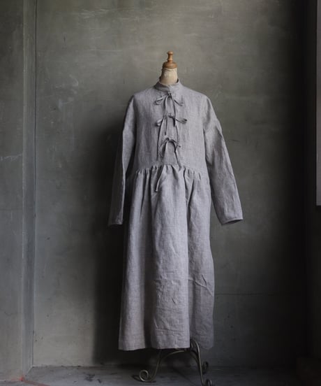 der antagonist デ アンタゴニスト / Dress with drawstring Linenワンピース / D7BLGRC24/25