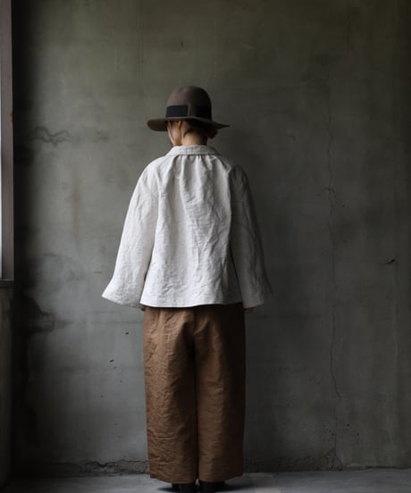 cavane キャヴァネ / Wide sleeve jacket Linen/Washiジャケット / ca-25036