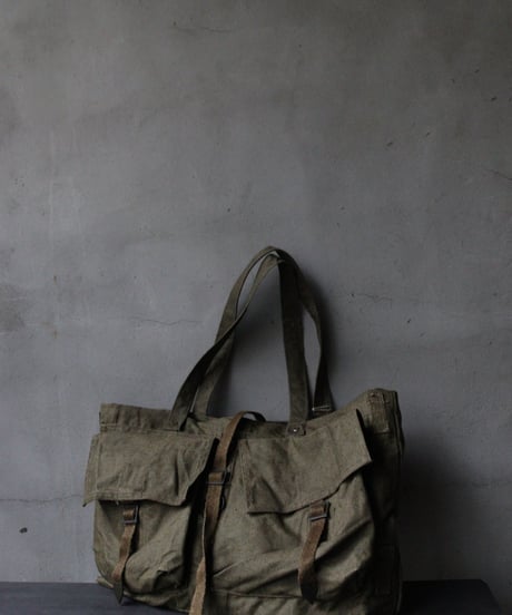 Euro select ユーロセレクト/ Vintage Millitary linen fabric bagバッグ/ eu-26005