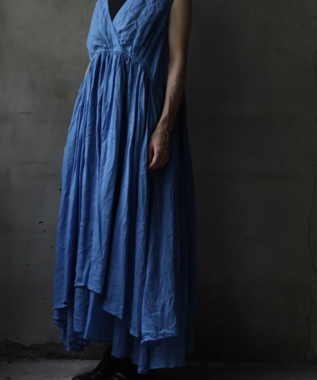 cavane キャヴァネ / Gathered dress linen100ワンピース / ca-25120