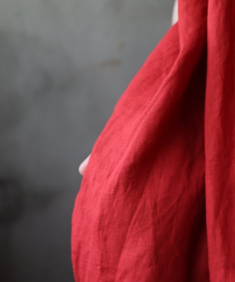 cavane キャヴァネ / Balloon no-sleeve dress Linen100ワンピース / ca-25129