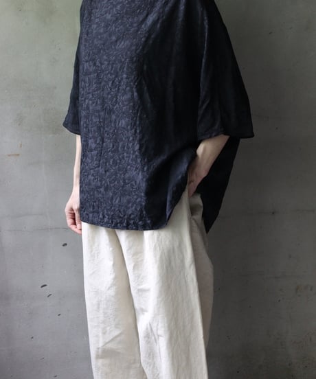 cavane キャヴァネ / Tunic half-sleeve Jacquardシャツ / ca-25079
