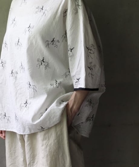 cavane キャヴァネ / Tunic half-sleeve Cotton/Linen100シャツ / ca-25081