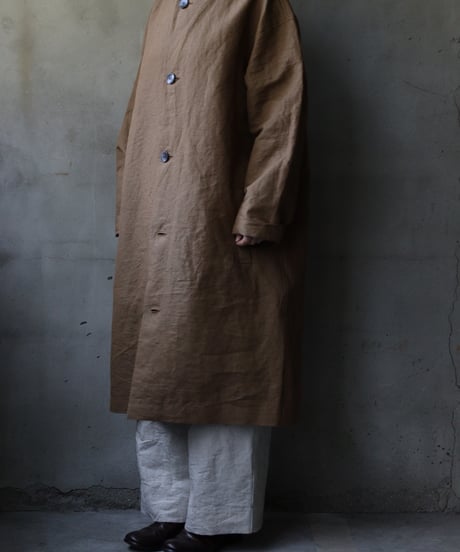 cavane キャヴァネ / Round-Coat Linen/Washi100コート / ca-25034