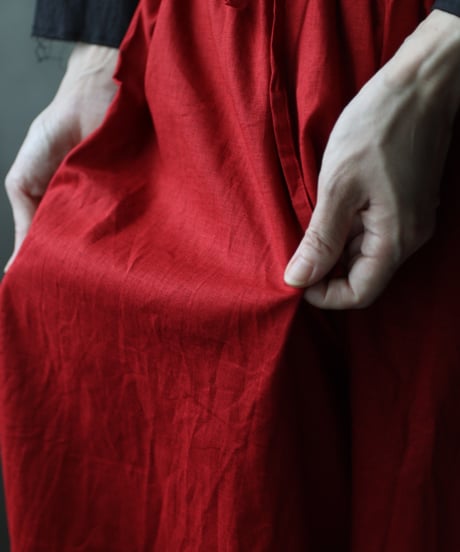 cavane キャヴァネ / Wide Petti Pants Linen/Cottonパンツ/ca-25093