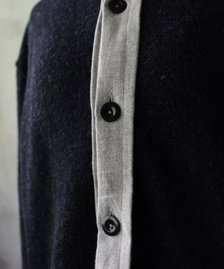 KLASICA クラシカ / Cleric 2tone Cardigan " BLACK DOG BOLD "カーディガン / kl-25029