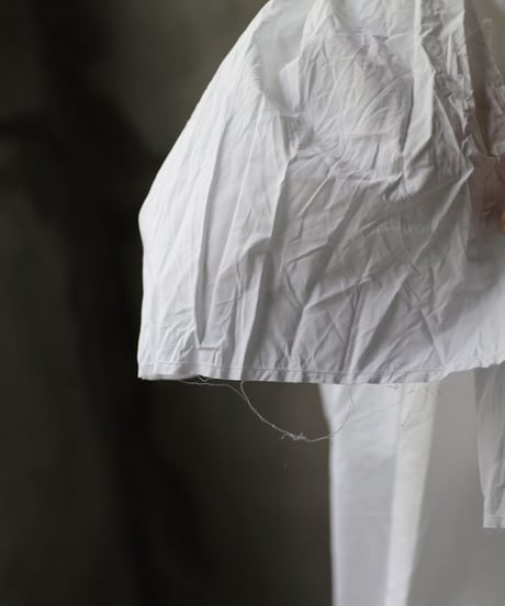 SCHA シャー/ Round Neck Elbow-lenght Sleeve Dress Short " OE "-PAPER COTTON - / Sc-23010( Art#1667)