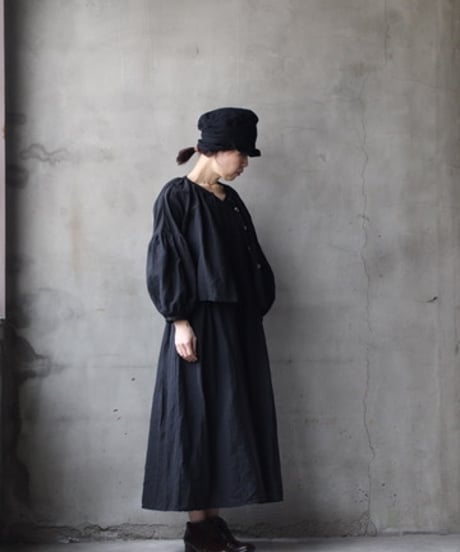 cavane キャヴァネ / Gathered Waist Sleeveless Dress Linen&Cotton100ワンピース / ca-26033