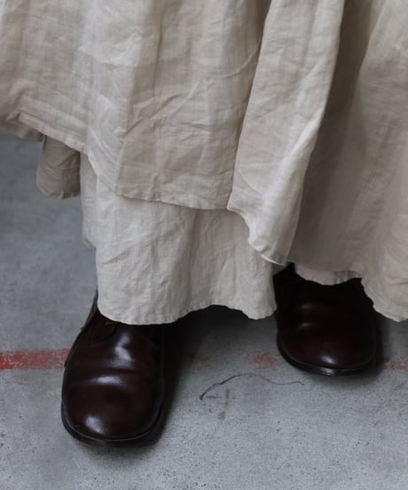 cavane キャヴァネ / Gathered skirt with side button linen100 スカート / ca-25150