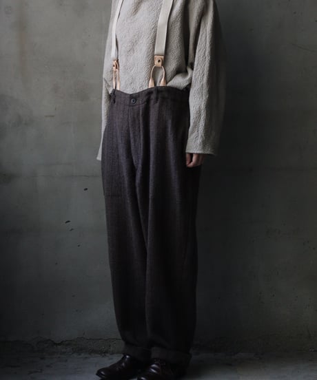 cavane キャヴァネ / Over-pants with suspender wool100パンツ / ca-25161