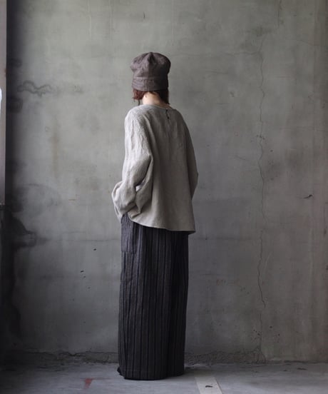cavane キャヴァネ / Tunic long-sleeve Cotton&Woolシャツ / ca-25151
