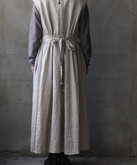 cavane キャヴァネ / Gathered dressⅡ wool & linen ワンピース / ca-25179