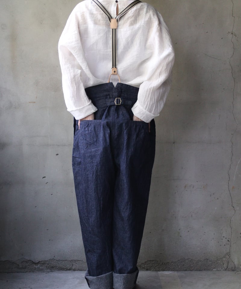 cavane キャヴァネ / Denim-Trousers with suspenderパンツ