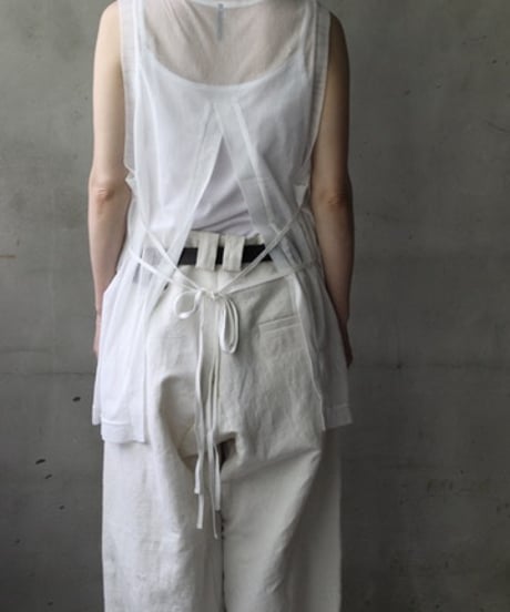 NATIVE VILLAGE ネイティブヴィレッジ / No.7/ Where the fog clears バックオープンノースリーブ（foggy white）/ na-25012