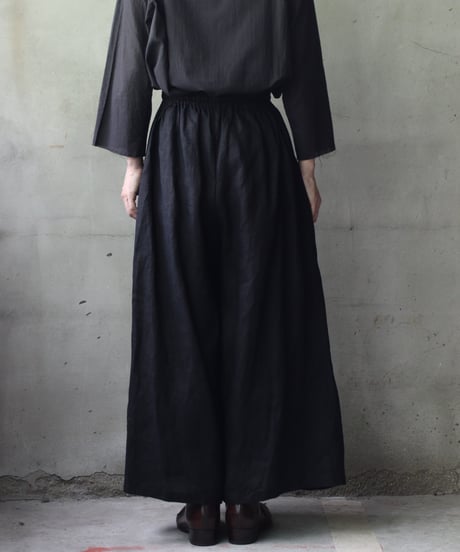 cavane キャヴァネ / Wide Petti Pants Linenパンツ/ca-25091