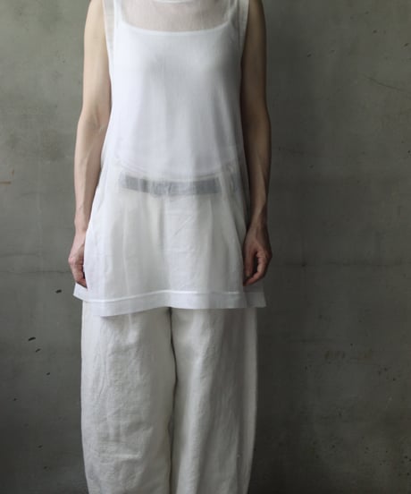 NATIVE VILLAGE ネイティブヴィレッジ / No.7/ Where the fog clears バックオープンノースリーブ（foggy white）/ na-25012
