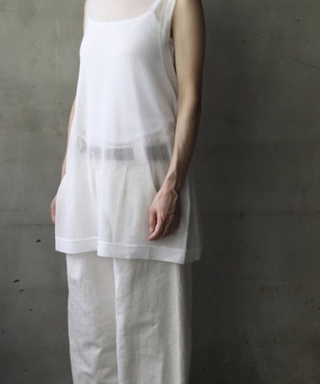 NATIVE VILLAGE ネイティブヴィレッジ / No.7/ Where the fog clears バックオープンノースリーブ（foggy white）/ na-25012