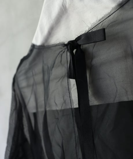 SCHA シャー/ Round Neck Open Back Volume Top " OE "-ORGANZA- / Sc-23004 ( Art#1583)