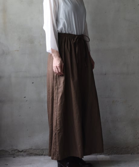 cavane キャヴァネ / Wide Petti Pants Linen/Cottonパンツ/ca-25094