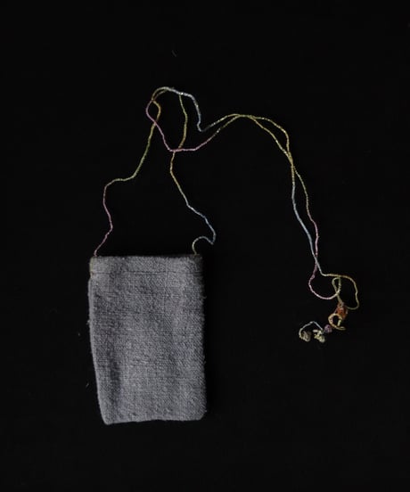 Antonia Rossi (Antomoon)/ Embroidered little pouch omamori vintage Necklaceネックレス / An-25014