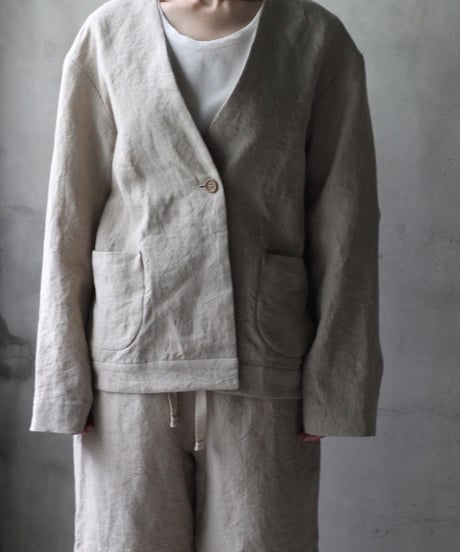der antagonist デ アンタゴニスト / V Jacket Linen100ジャケット/ J50BLEC25