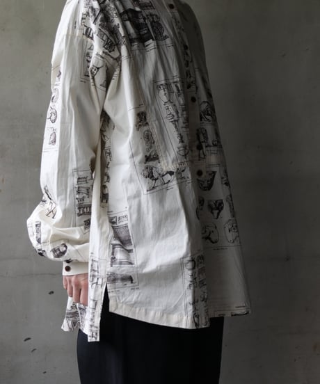 ALEKSANDR MANAMISアレクサンダーマナミ/ LES CREATURES TONGUE SHIRT ORNAMENTシャツ / am-25003