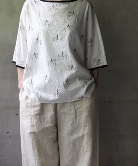 cavane キャヴァネ / Tunic half-sleeve Cotton/Linen100シャツ / ca-25081