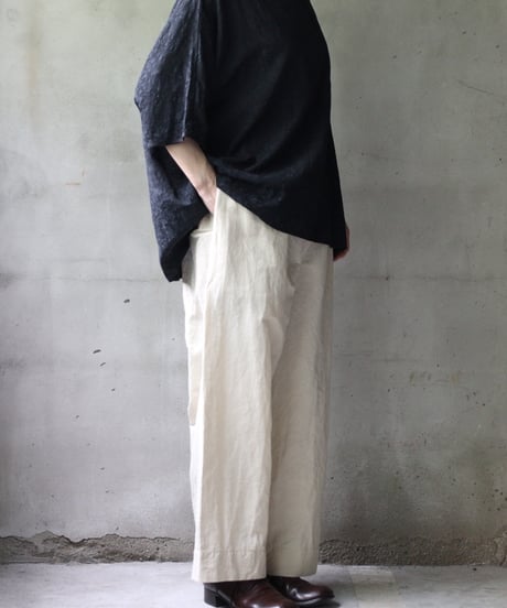 cavane キャヴァネ / Tunic half-sleeve Jacquardシャツ / ca-25079