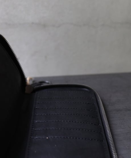 ALEKSANDR MANAMISアレクサンダーマナミ/ AM-T SOFFIETTO WALLET - BLACK革財布 /am-26015