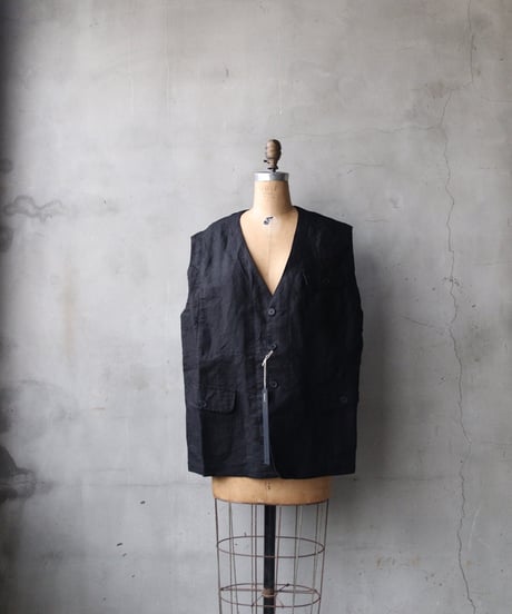 KLASICA クラシカ / Deconstructed Work Wear Vest "MALAKOFF"-dbベスト / kl-26008