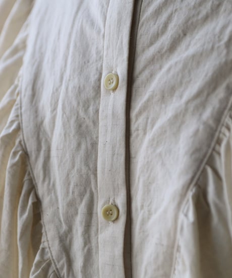 再入荷_cavane キャヴァネ / Stand-collar raglan cotton & linen blouseブラウス / ca-26008