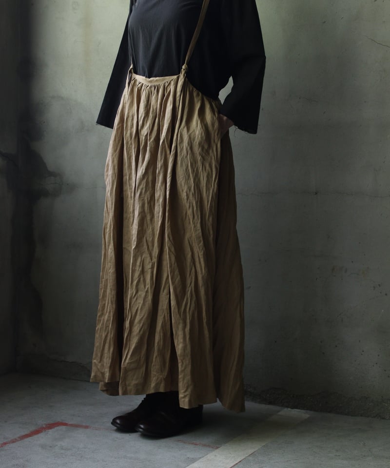 cavane キャヴァネ / Linen-Jumper skirtスカート/ ca-24131