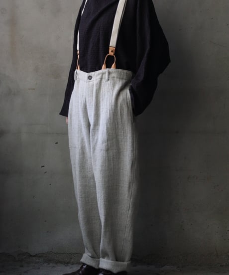 cavane キャヴァネ / Over-pants with suspender wool100パンツ / ca-25160