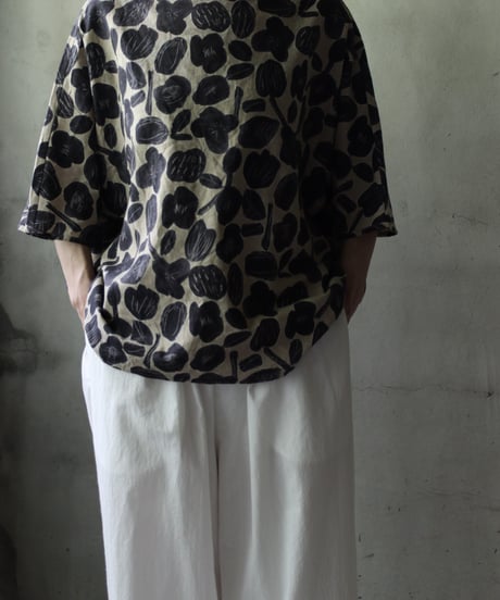cavane キャヴァネ / Tunic half-sleeve Cotton/Linen100シャツ / ca-25113