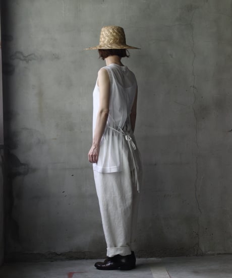NATIVE VILLAGE ネイティブヴィレッジ / No.7/ Where the fog clears バックオープンノースリーブ（foggy white）/ na-25012