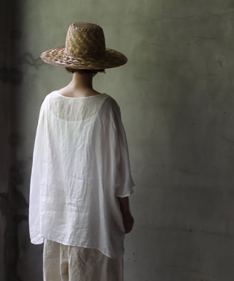cavane キャヴァネ / Tunic half-sleeve Linen100シャツ / ca-25078