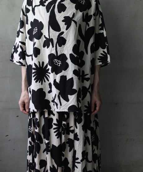 cavane キャヴァネ / Tunic half-sleeve Cotton/Linen100シャツ / ca-25080
