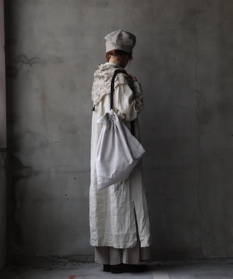 cavane キャヴァネ / Shirt-Dress Linen100硫化染めワンピース / ca-26020